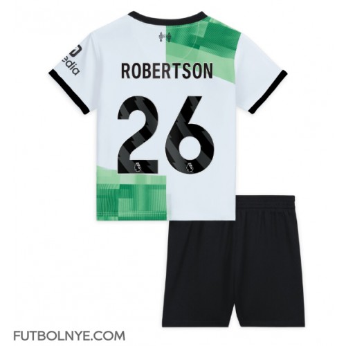 Camiseta Liverpool Andrew Robertson #26 Visitante Equipación para niños 2023-24 manga corta (+ pantalones cortos)